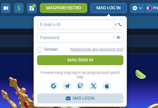 Iba't ibang mabilis na opsyon sa pag-login para sa 1xBet platform